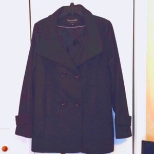 Pea Coat Wool blend by Forecaster of Boston. Double Breasted size 14